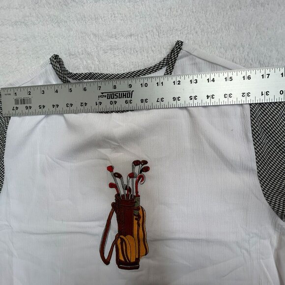 Adolfo Sport Women's Vintage Long Sleeve Pullover Crew Neck Blouse White Large - Picture 5 of 7